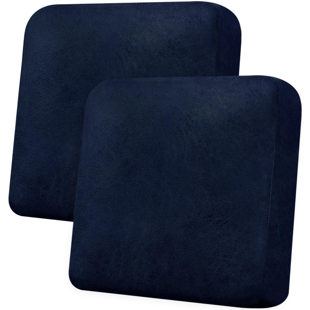 Loveseat Cushion Covers Leather-Look 2PC Stretch Love Seat Slipcover Sets for Living Room Individual Couch Seat Protector, Pet-Friendly, Non-Slip, Easy Fit - Coffee
