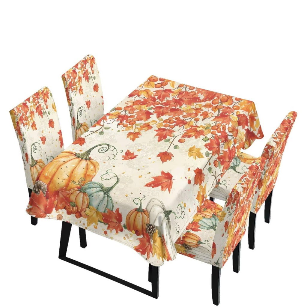 Maple Leaf Dining Table & Chair Cover Rectangle Dining Table Decor