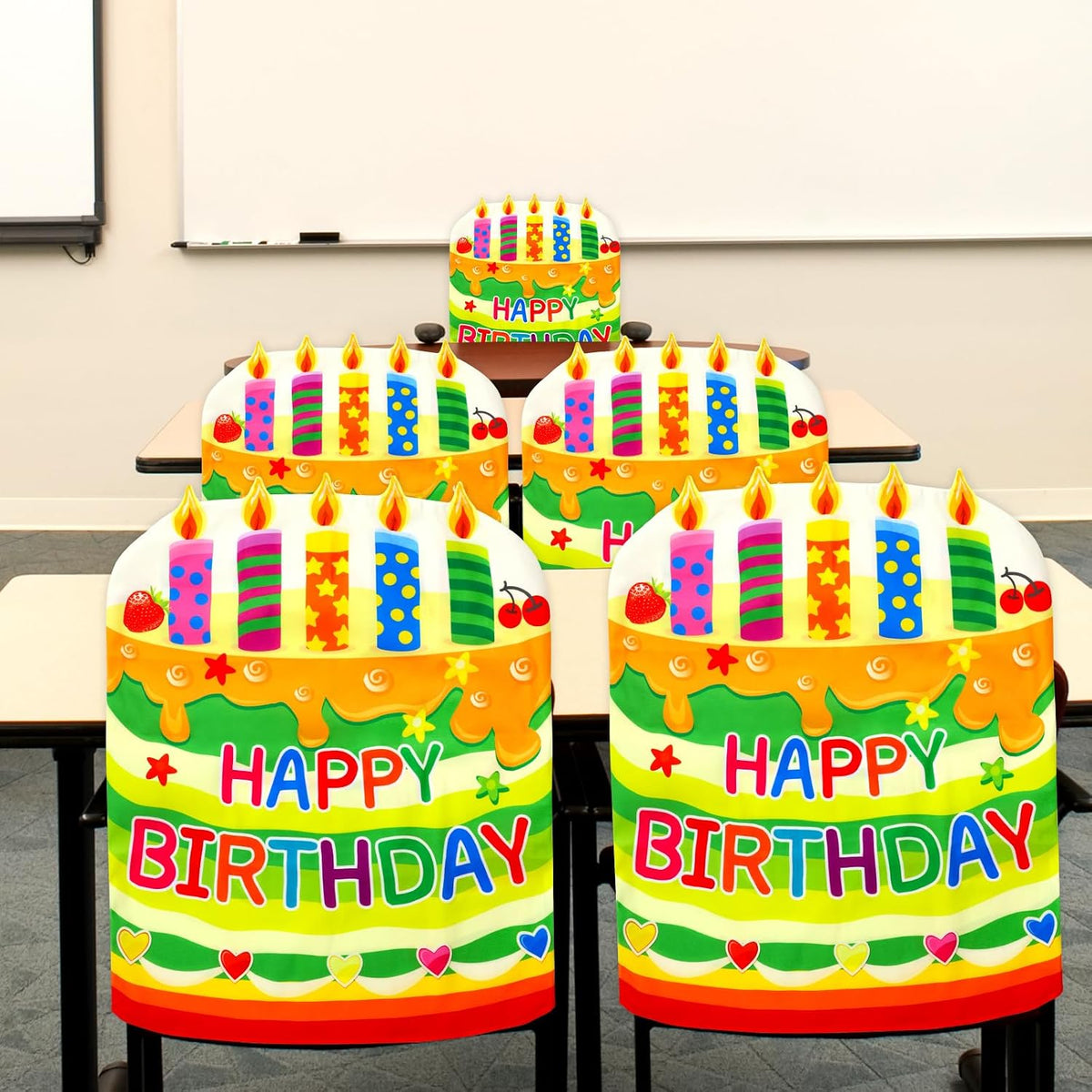 Fancy Land Birthday Chair Cover for Classroom for Kids Party Decorations
