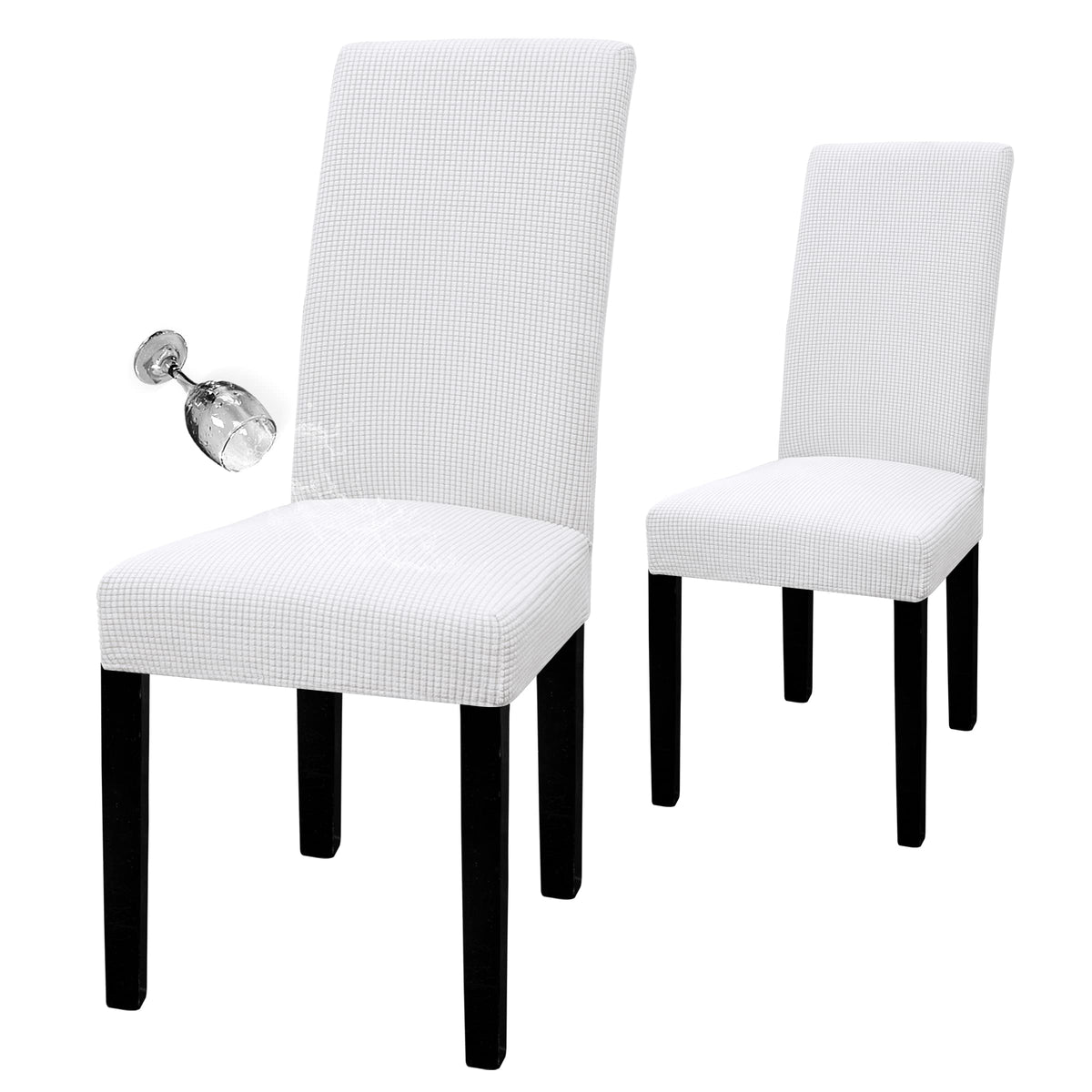 Easy-Going 100% Waterproof Dining Room Chair Covers Set of 6, Large