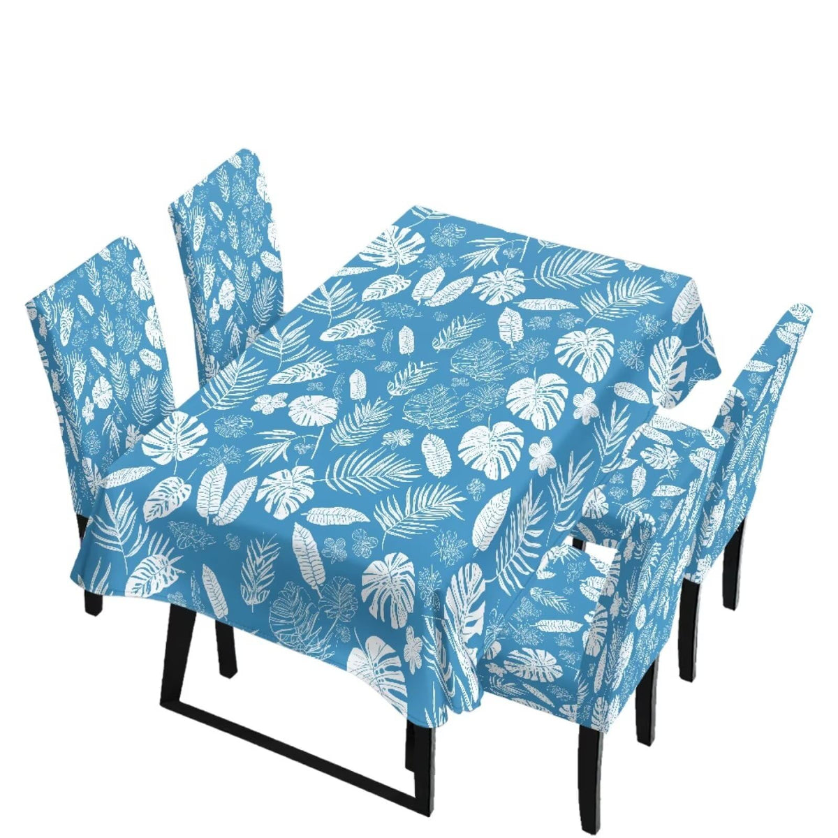 Stretch Dining Table Cloth and Chair Covers Set, 4 Seater Table Cover Anti-Wrinkle Parsons Chair Slipcovers Machine Washable Seat Protector for St. Patrick's Day Decor, Green Shamrock