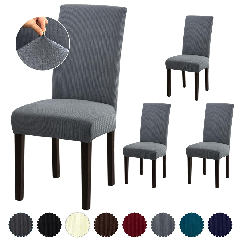 Stretch Dining Room Chair Covers Set of 6, Removable Washable Chair Covers for Dining Chairs,Dining Room, Hotel, Ceremony