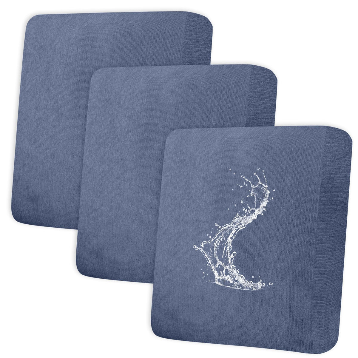 Waterproof RV Dinette Cushion Covers - Stretch Fabric Camper Seat Slipcover Replacement, Washable RV Couch Cover Designed for Camper Car Bench (Loveseat 2 Bench Cover, Blue Grey)