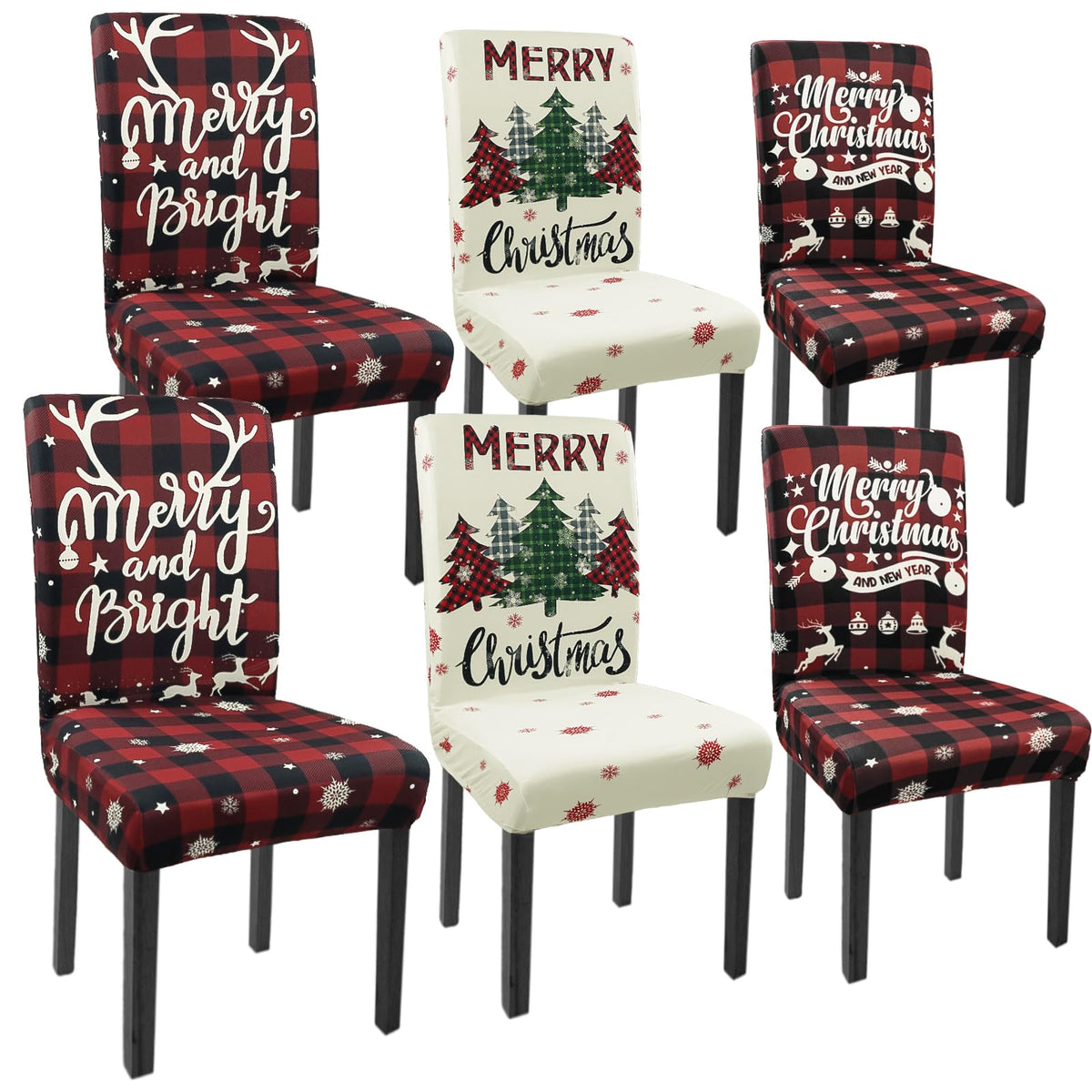Halloween Chair Covers Set of 4 Pumpkin Ghost Spider Parsons Slipcovers