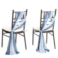 Ling's moment Chair Sashes Wedding Aisle Decorations Sage Milky Green 16pcs