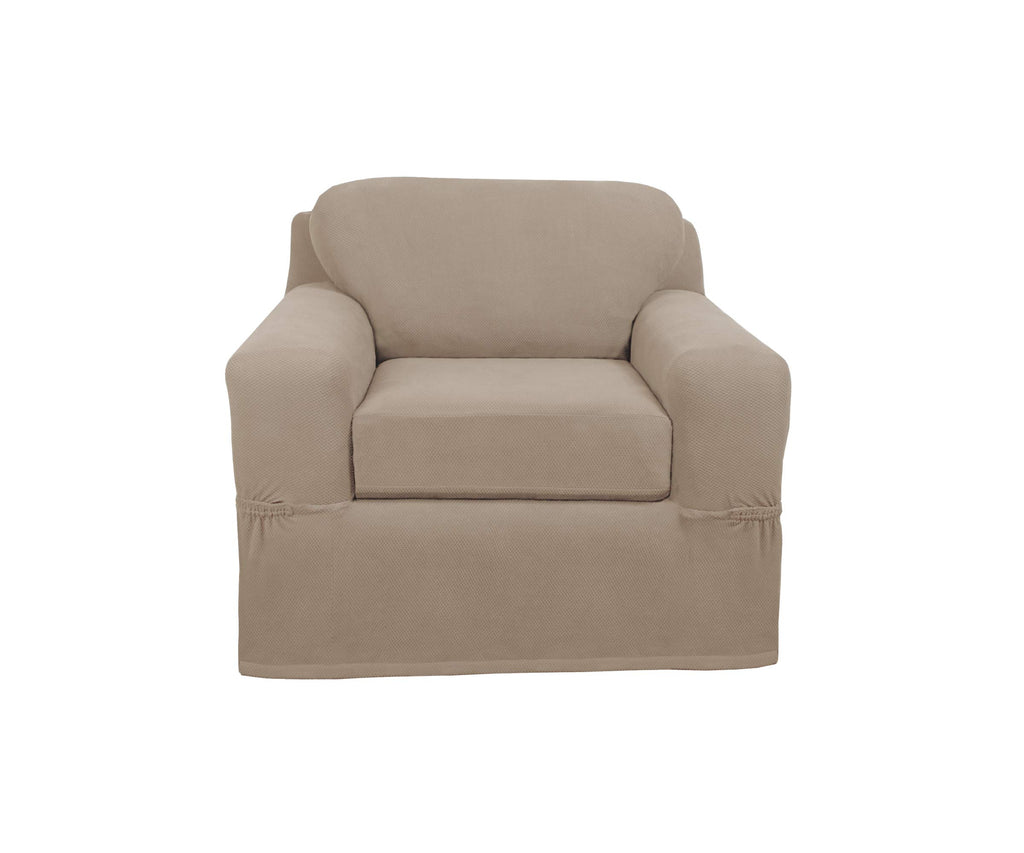 Maytex Pixel 2 Piece Loveseat Slipcover, Black