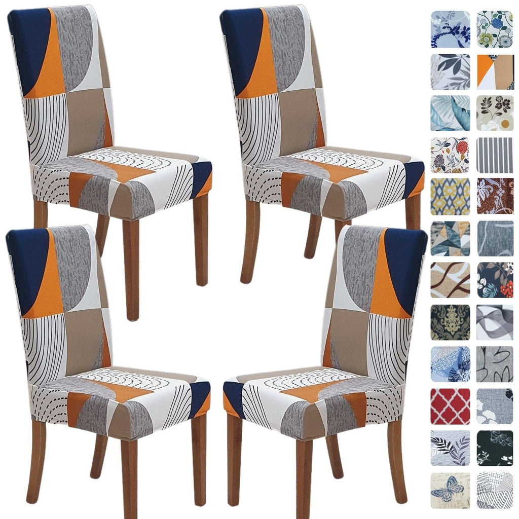 SPRINGRICO Chair Covers for Dining Room Set of 4, Stretch Dining Chair Cover, Washable Spandex Kitchen Parsons Chair Slipcovers, Removable Seat Protector for Home or Party (4 Pack, Lotus Gray)