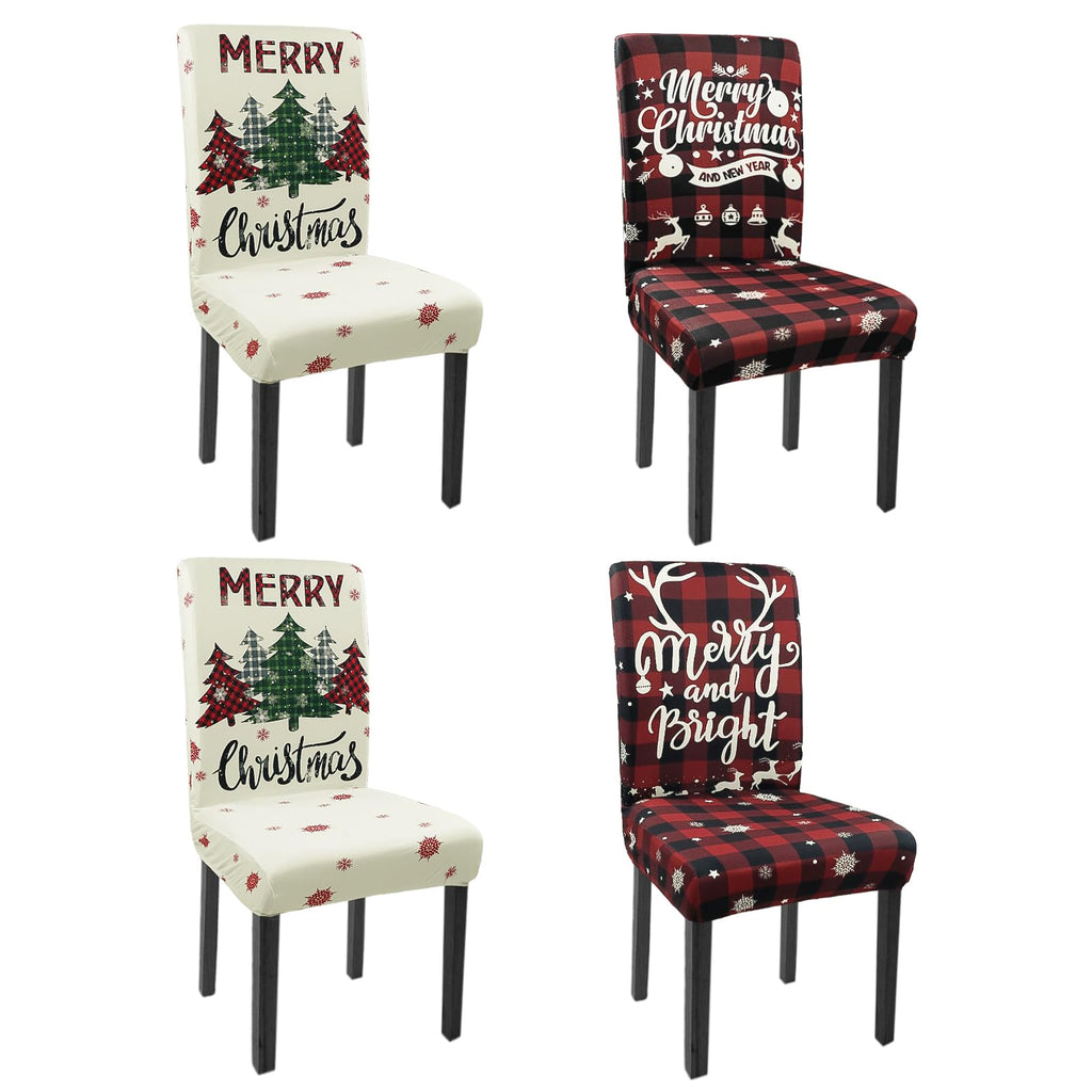 Halloween Chair Covers Set of 4 Pumpkin Ghost Spider Parsons Slipcovers