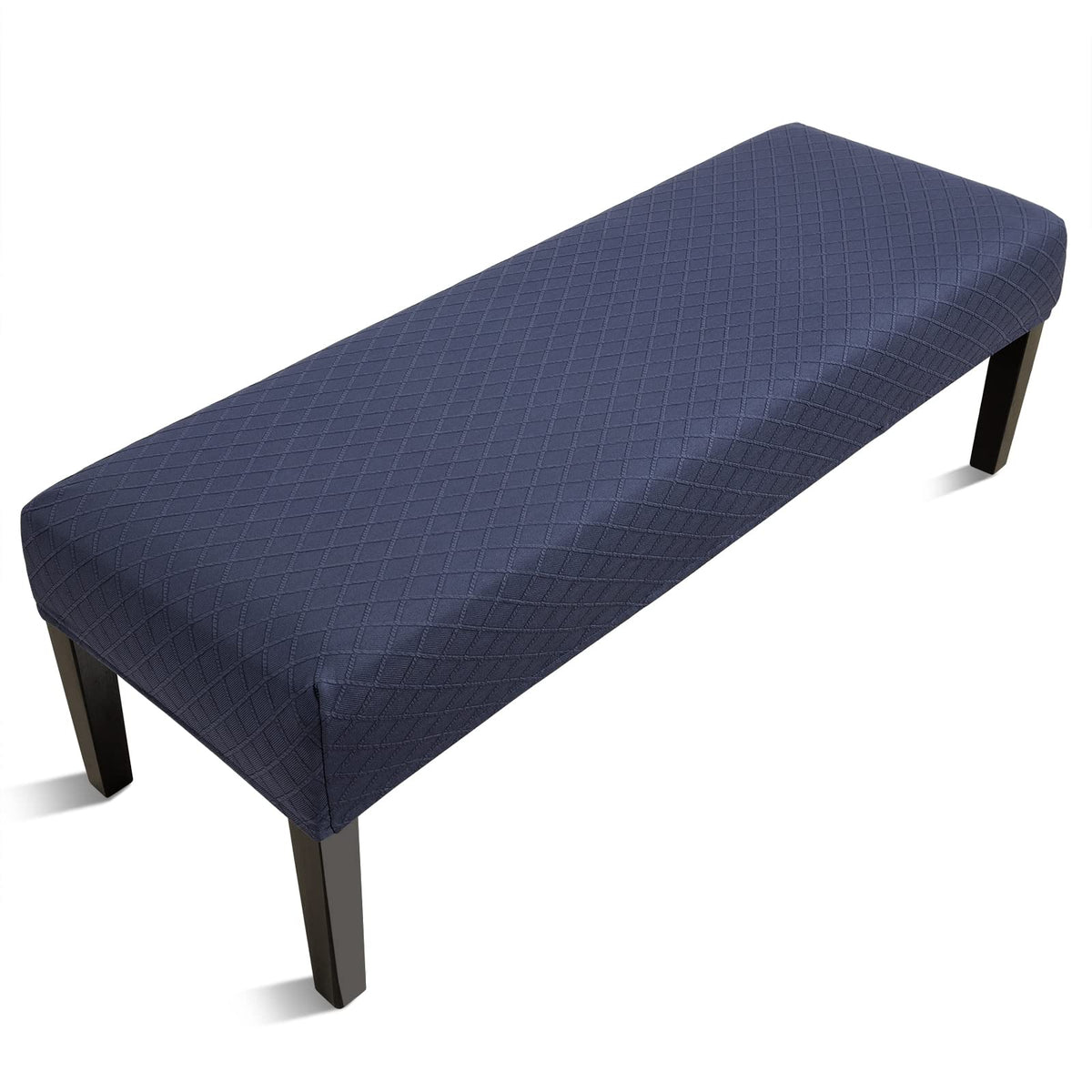 Fuloon Stretch Jacquard Dining Bench Cover - Anti-Dust Removable Bench Slipcover Washable Seat Cushion Protector for Bedroom, Kitchen, Hotel, Banquet (Beige)