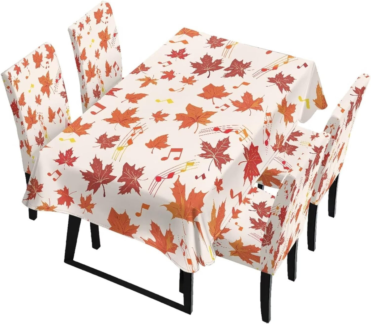 Maple Leaf Dining Table & Chair Cover Rectangle Dining Table Decor