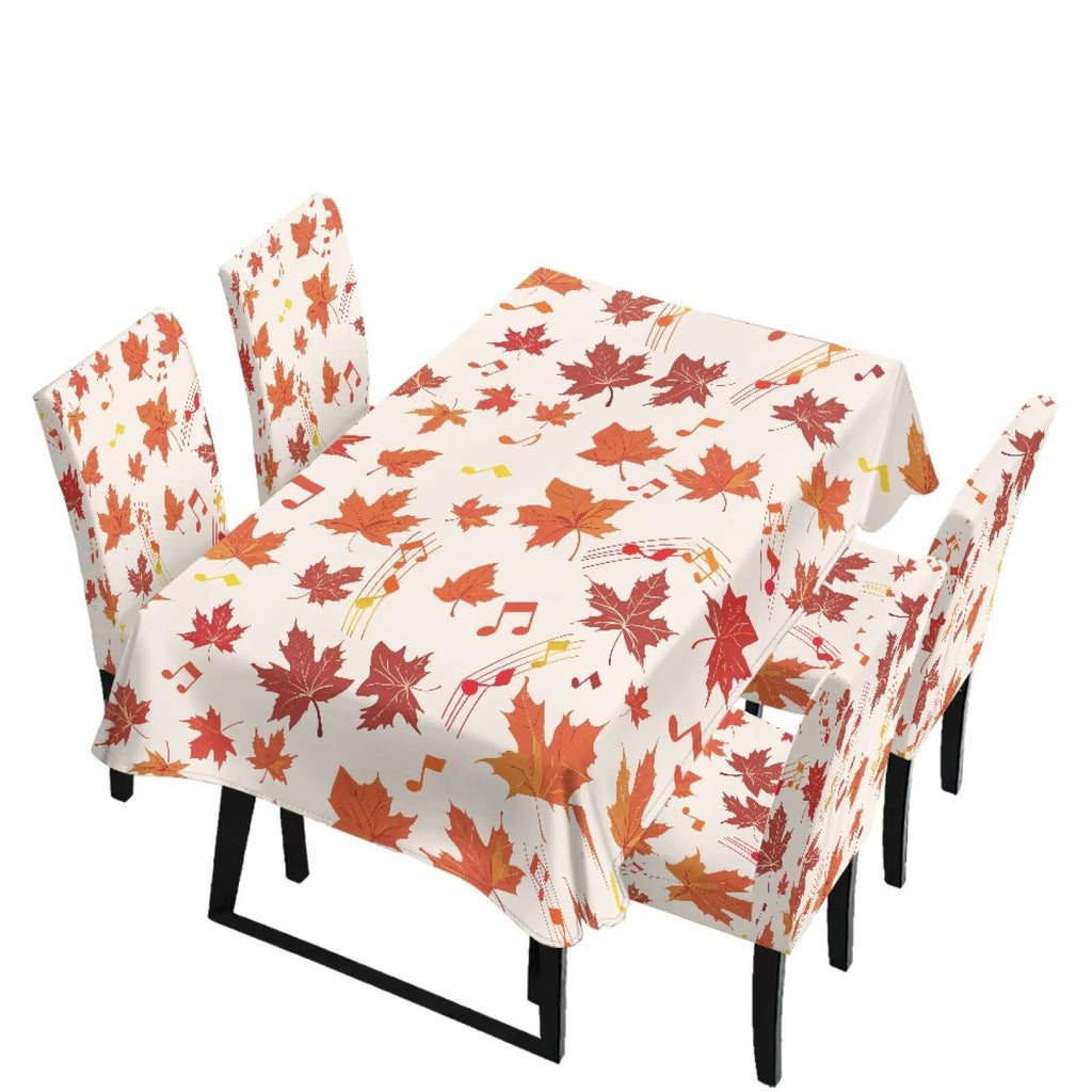Maple Leaf Dining Table & Chair Cover Rectangle Dining Table Decor