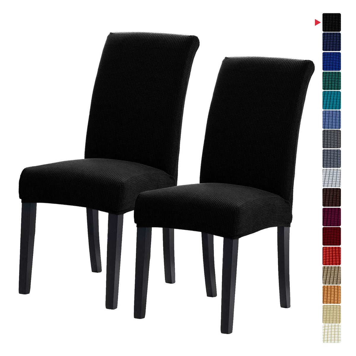 Stretch Chair Covers for Dining Room Set of 4, Removable Washable Dining Room Chair Covers, Dining Chair Slipcovers Seat Protector, Great for Home and Banquet Decor (Pureed Pumpkin, 4 Pack)