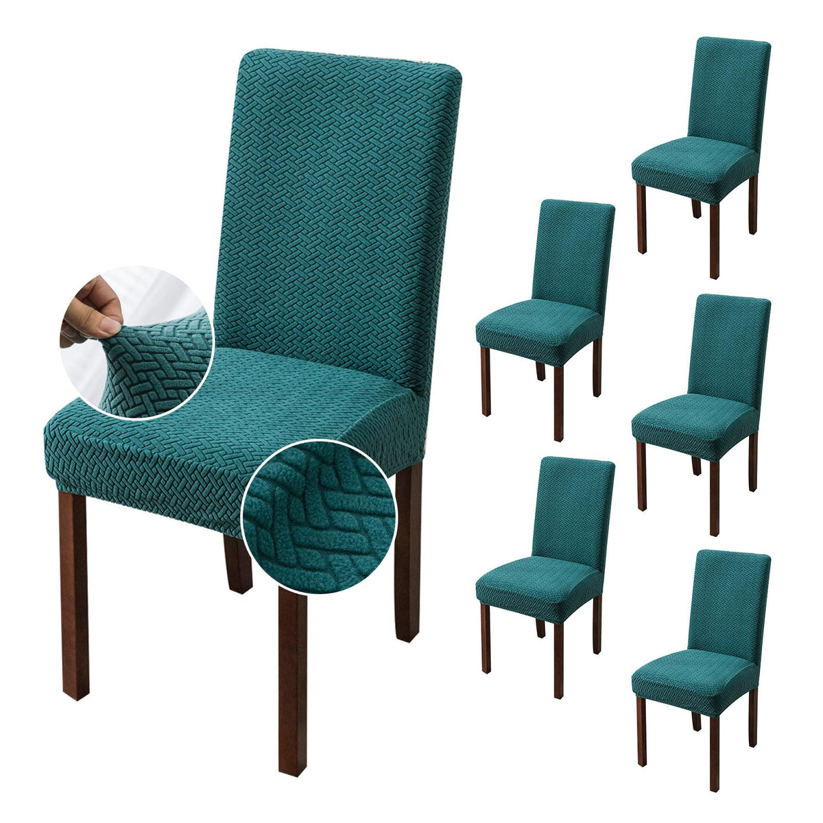 Genina Waterproof Chair Covers for Dining Room Chair Slipcovers Set of 4