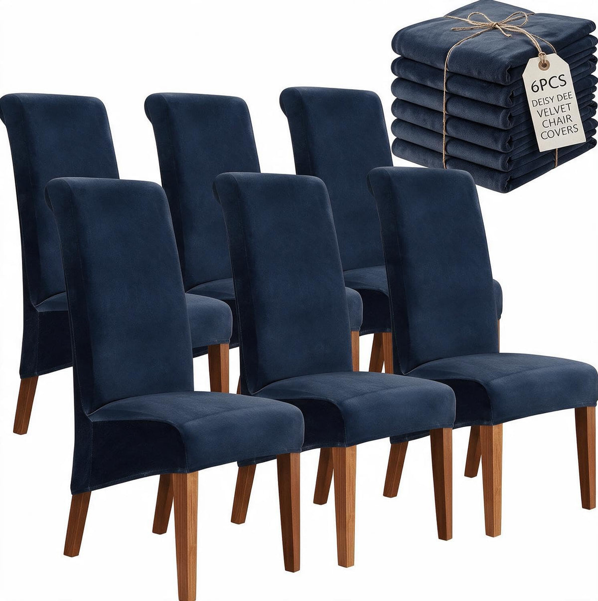 Velvet Dining Chair Covers Set of 2, Extra Large XL Oversized Stretch Parsons Chair Slipcovers for High Back Dining Room Kitchen, Non-Slip Removable Washable Chair Protectors,Khaki