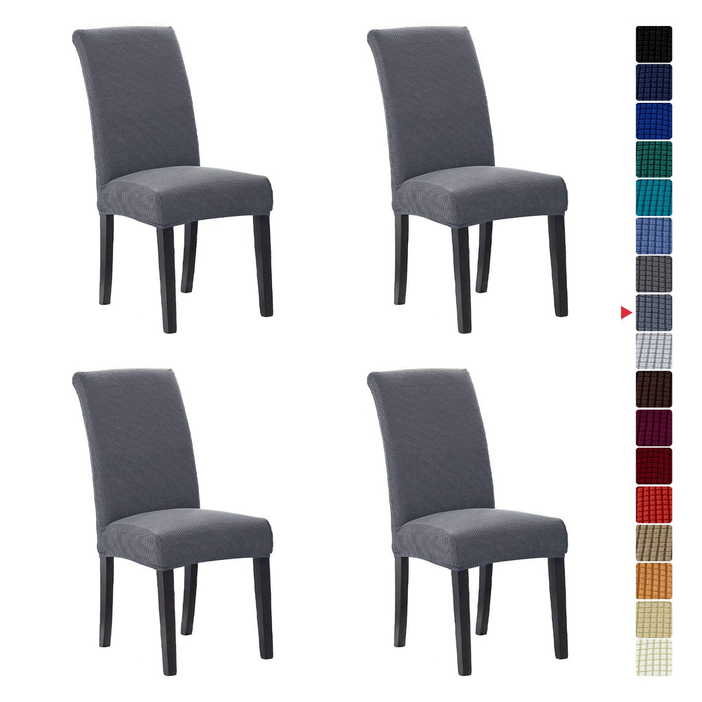 Stretch Chair Covers for Dining Room Set of 4, Removable Washable Dining Room Chair Covers, Dining Chair Slipcovers Seat Protector, Great for Home and Banquet Decor (Pureed Pumpkin, 4 Pack)