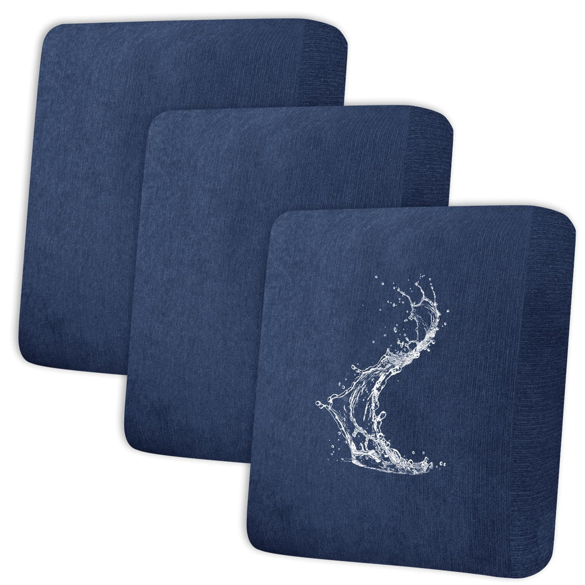 Waterproof RV Dinette Cushion Covers - Stretch Fabric Camper Seat Slipcover Replacement, Washable RV Couch Cover Designed for Camper Car Bench (Loveseat 2 Bench Cover, Blue Grey)