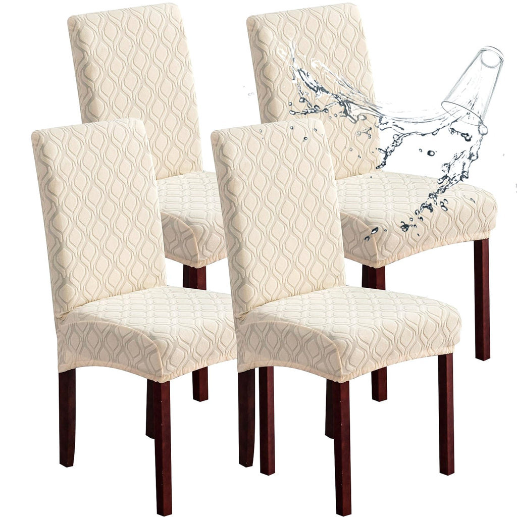 Genina Waterproof Dining Chair Covers Set of 4 Parsons Chair Slipcovers