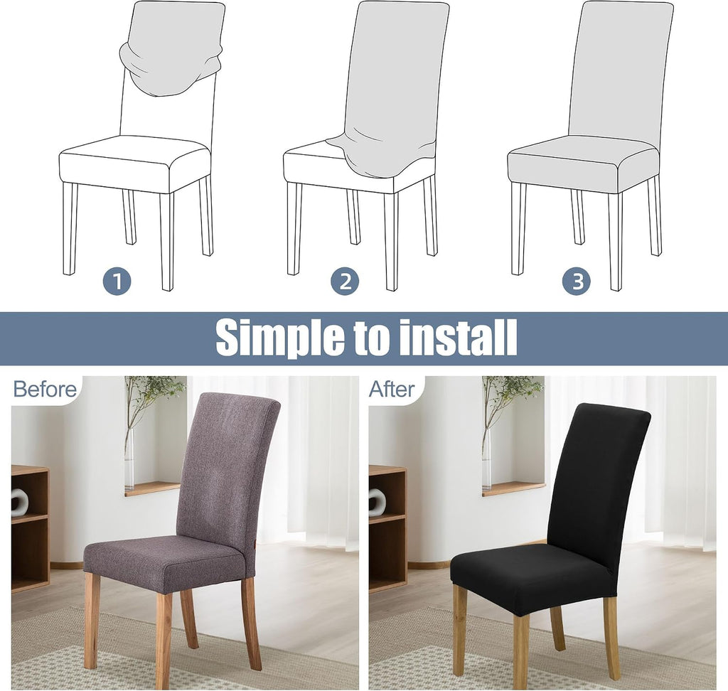 Dining Chair Covers, Stretch Seat Covers, Washable Furniture Protector