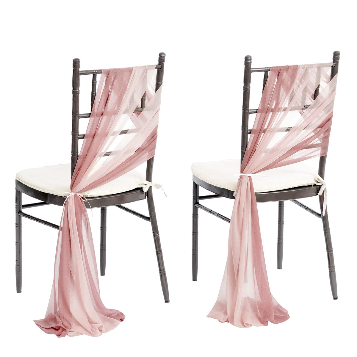 Ling's moment Chair Sashes Wedding Aisle Decorations Sage Milky Green 16pcs
