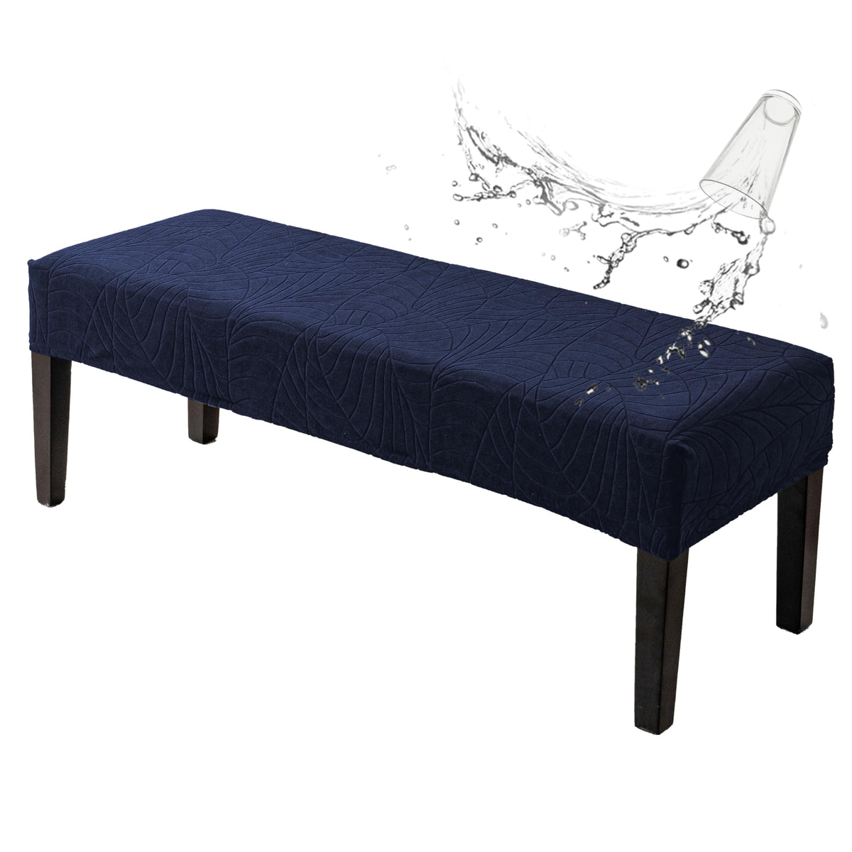 Genina Waterproof Dining Room Bench Covers,Stretch Bench Cover,Beige