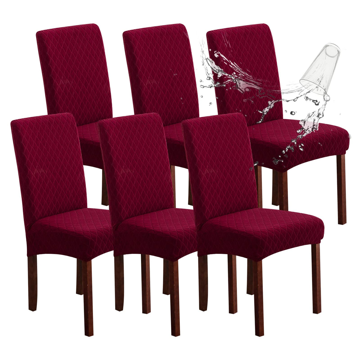 Genina Waterproof Dining Chair Covers Set of 4 Parsons Chair Slipcovers