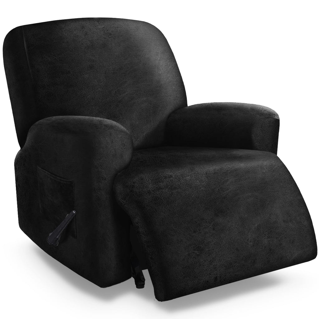 molasofa Leather Like Additional Recliner Console Cover for Reclining Loveseat Covers Stretch Jacquard Middle Consolefor Recliner Couch(Dark Brown)