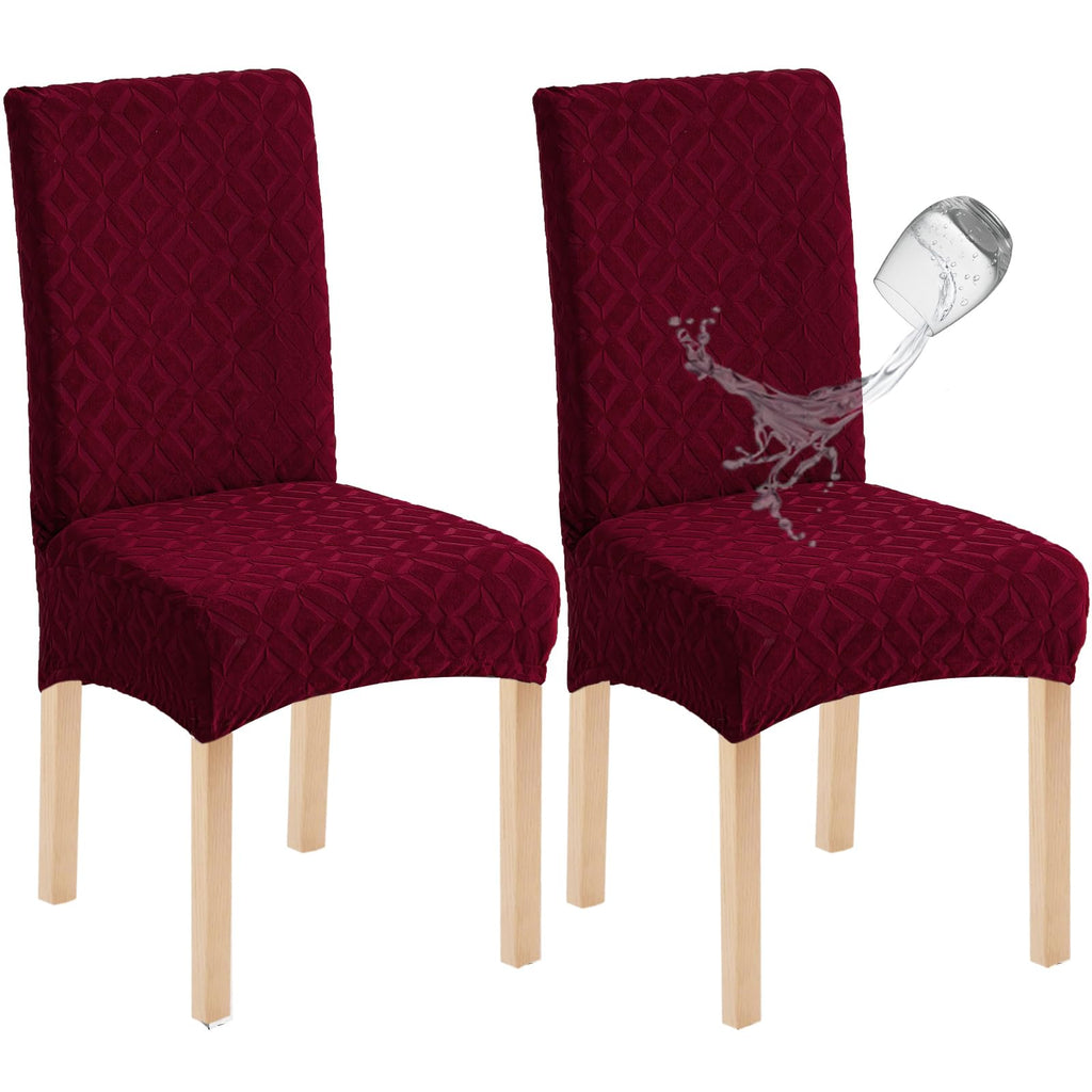 Genina Waterproof Dining Chair Covers Set of 4, Stretch Chair Slipcovers