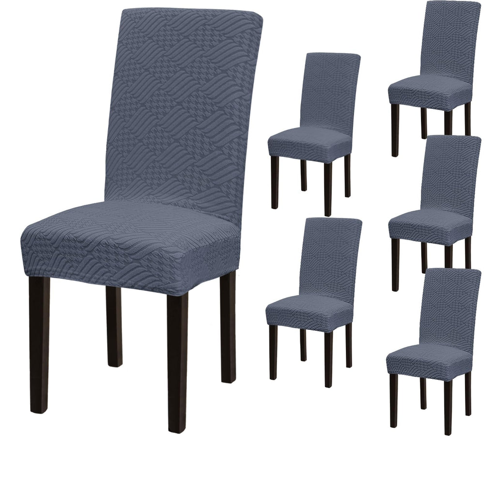 Stretch Dining Room Chair Covers Set of 6, Removable Washable Chair Covers for Dining Chairs,Dining Room, Hotel, Ceremony