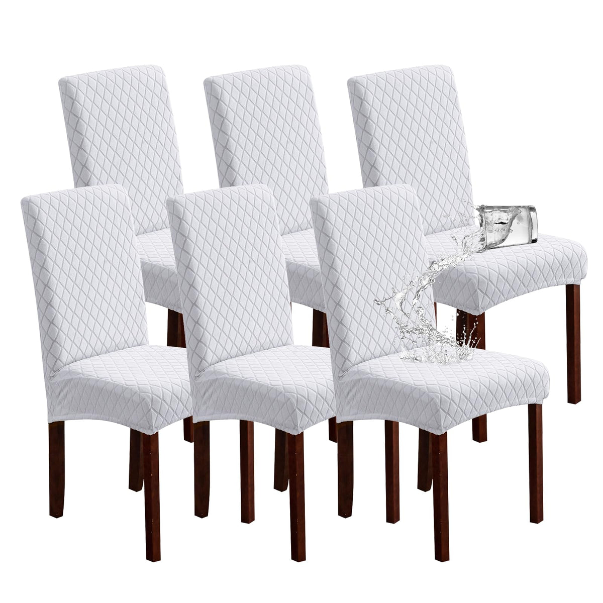 Genina Waterproof Dining Chair Covers Set of 4 Parsons Chair Slipcovers