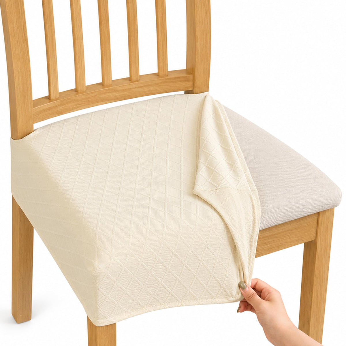 NILUOH Waterproof Seat Covers for Dining Room Chairs, 4 Pack Coffee