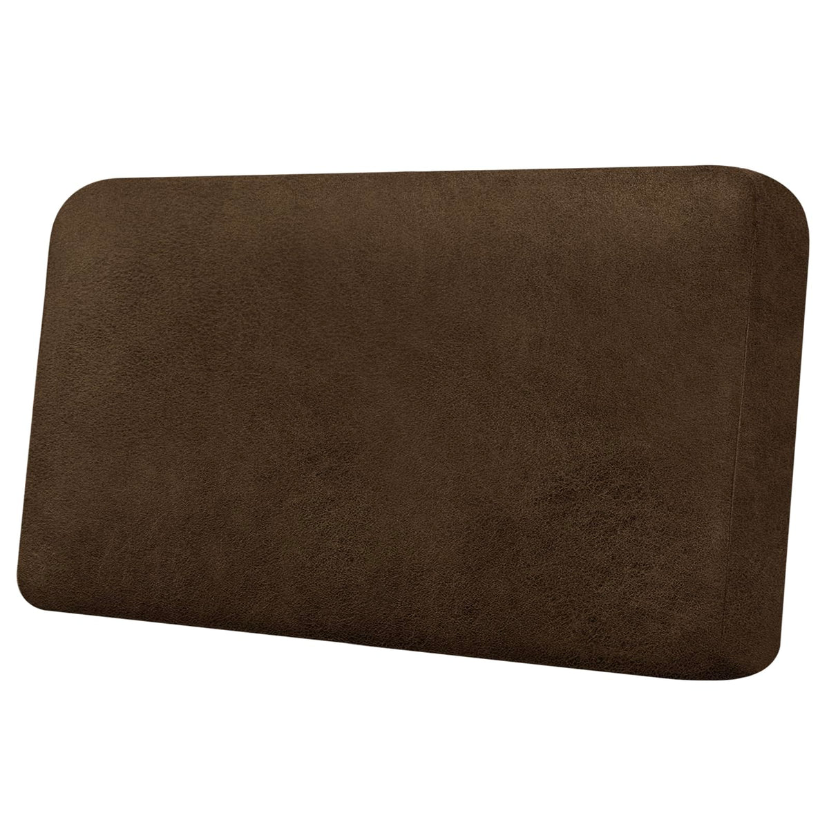 Loveseat Cushion Covers Leather-Look 2PC Stretch Love Seat Slipcover Sets for Living Room Individual Couch Seat Protector, Pet-Friendly, Non-Slip, Easy Fit - Coffee