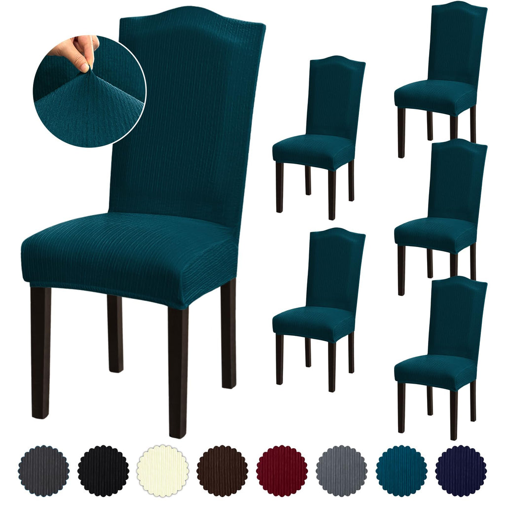 Stretch Dining Room Chair Covers Set of 6, Removable Washable Chair Covers for Dining Chairs,Dining Room, Hotel, Ceremony