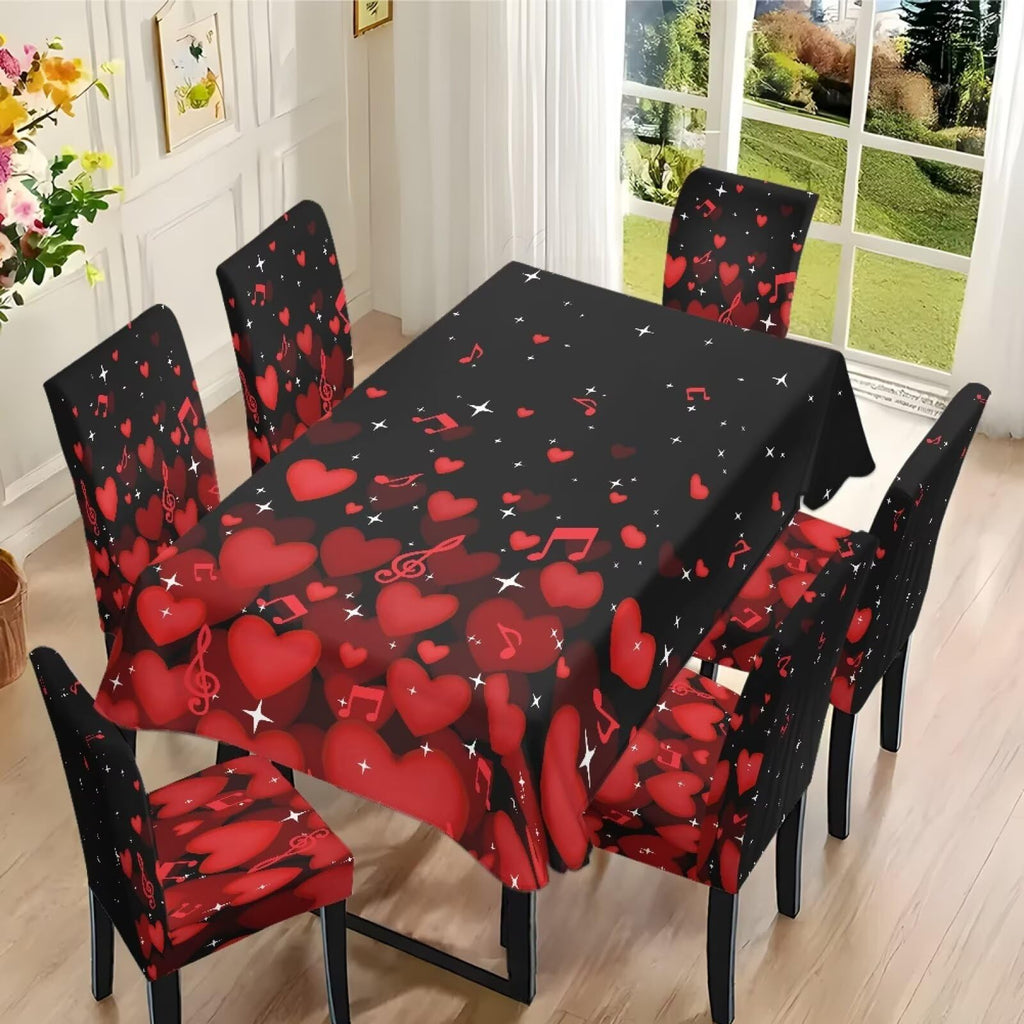ZDCUSTOM St Patricks Day Table Cloth and Chair Cover Set of 4 Light Green Tablecloths Rectangular Clover Chair Covers for Dining Chairs Stain Resistant Decoration