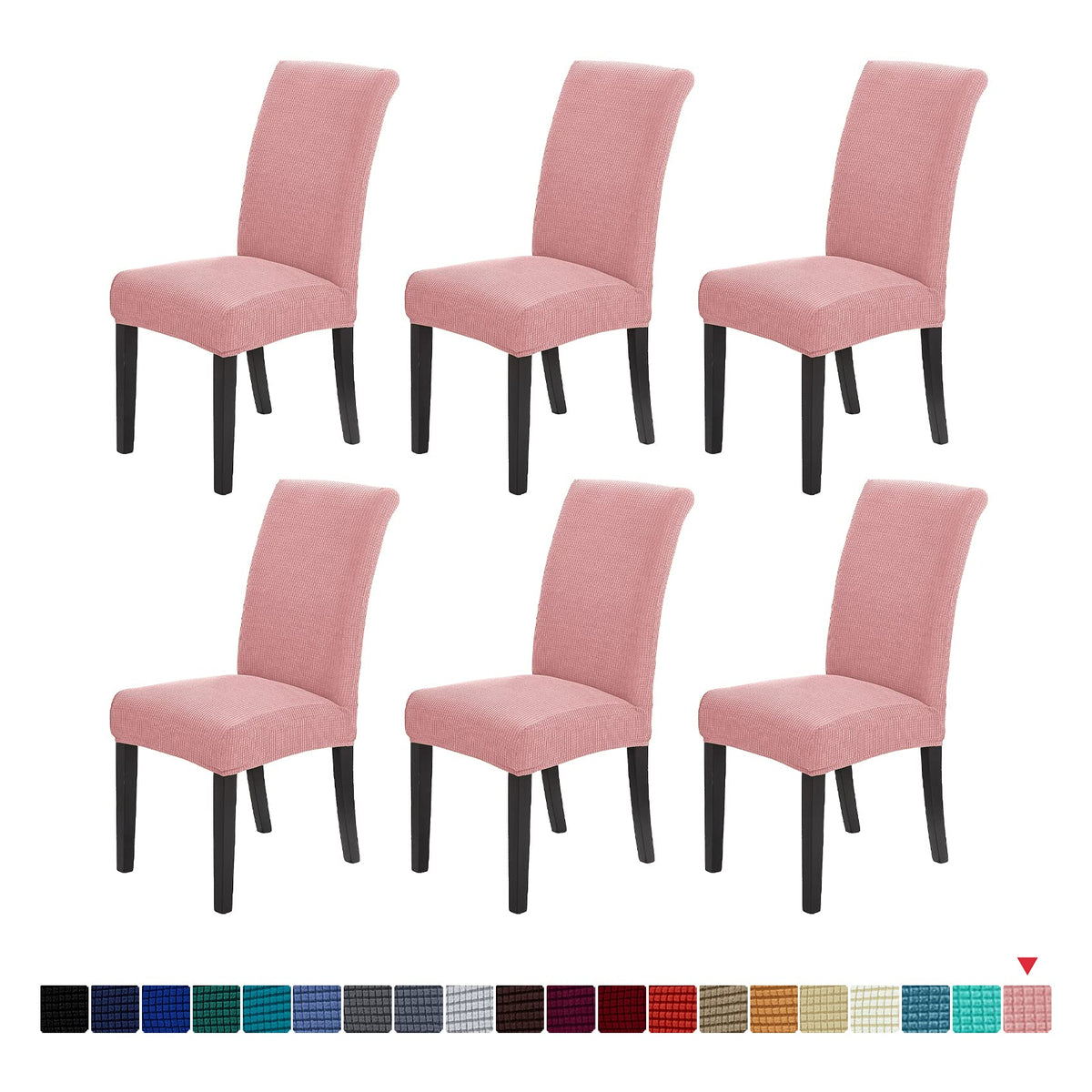 Stretch Chair Covers for Dining Room Set of 4, Removable Washable Dining Room Chair Covers, Dining Chair Slipcovers Seat Protector, Great for Home and Banquet Decor (Pureed Pumpkin, 4 Pack)