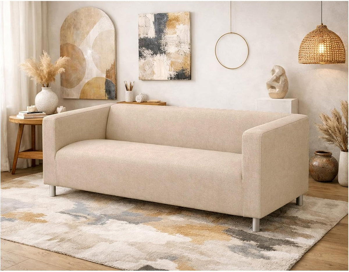 Poly Flax Klippan Loveseat Sofa Cover Compatible with IKEA Klippan Sofa