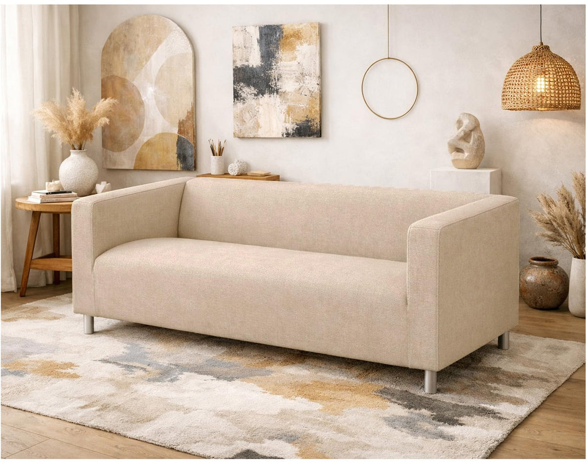 Poly Flax Klippan Loveseat Sofa Cover Compatible with IKEA Klippan Sofa