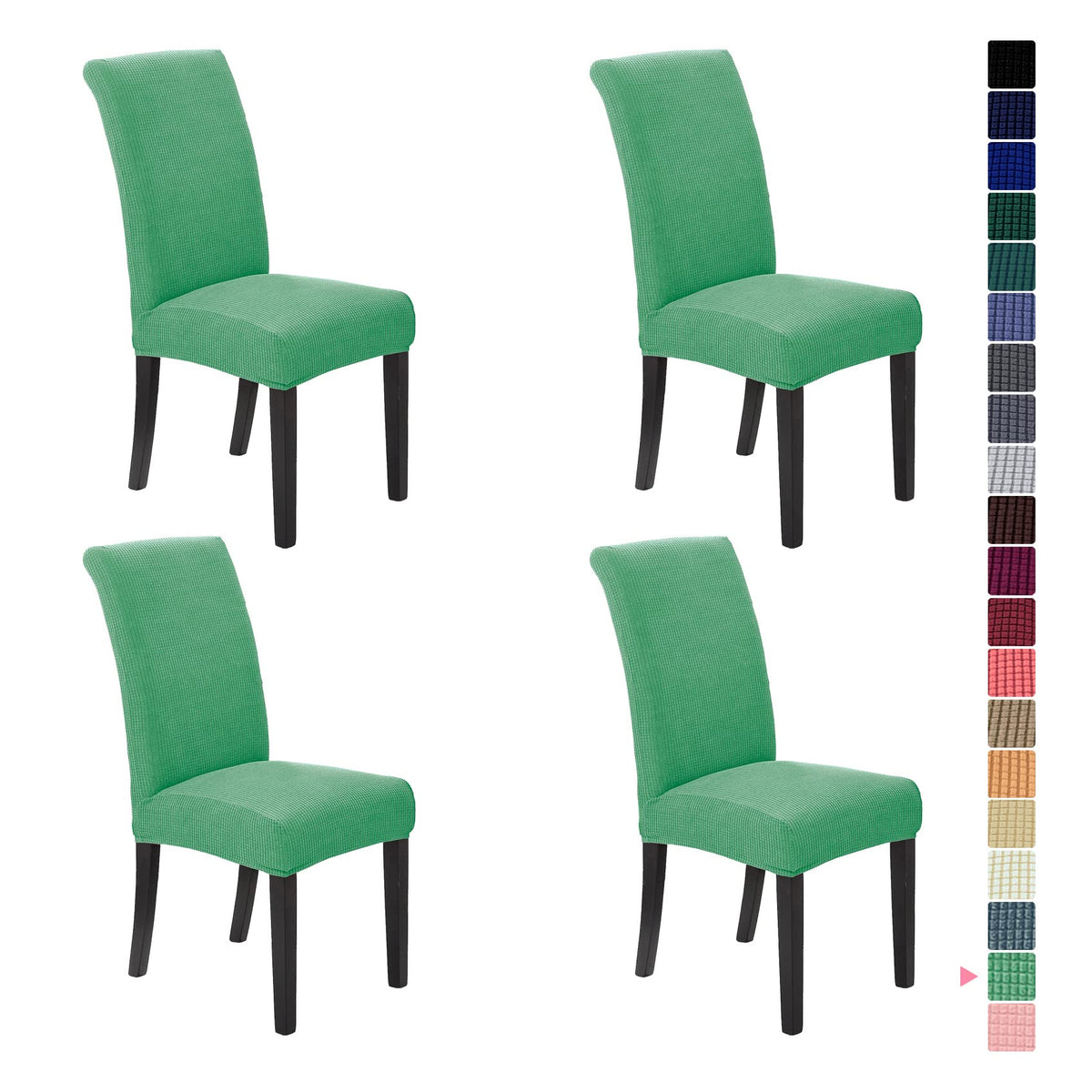 Stretch Chair Covers for Dining Room Set of 4, Removable Washable Dining Room Chair Covers, Dining Chair Slipcovers Seat Protector, Great for Home and Banquet Decor (Pureed Pumpkin, 4 Pack)