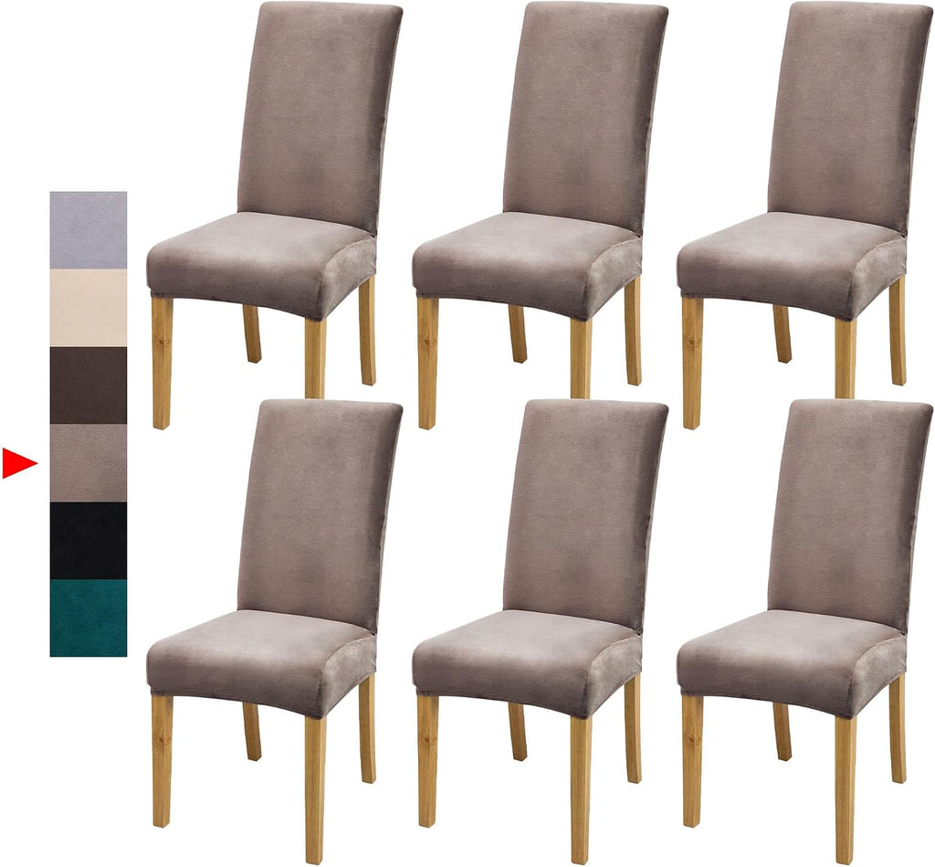 Velvet Dining Chair Covers,Dining Room Chair Covers Set of 6
