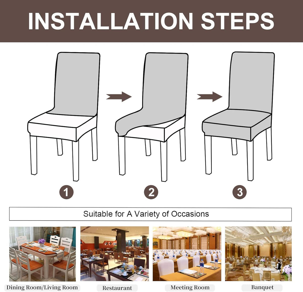 Waterproof Dining Room Chair Covers, Stretch Parsons Chair Slipcovers