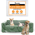 Plastic Couch Cover, Plastic Couch Covers for Pets, Cats, 84.5x40 x 36 IN