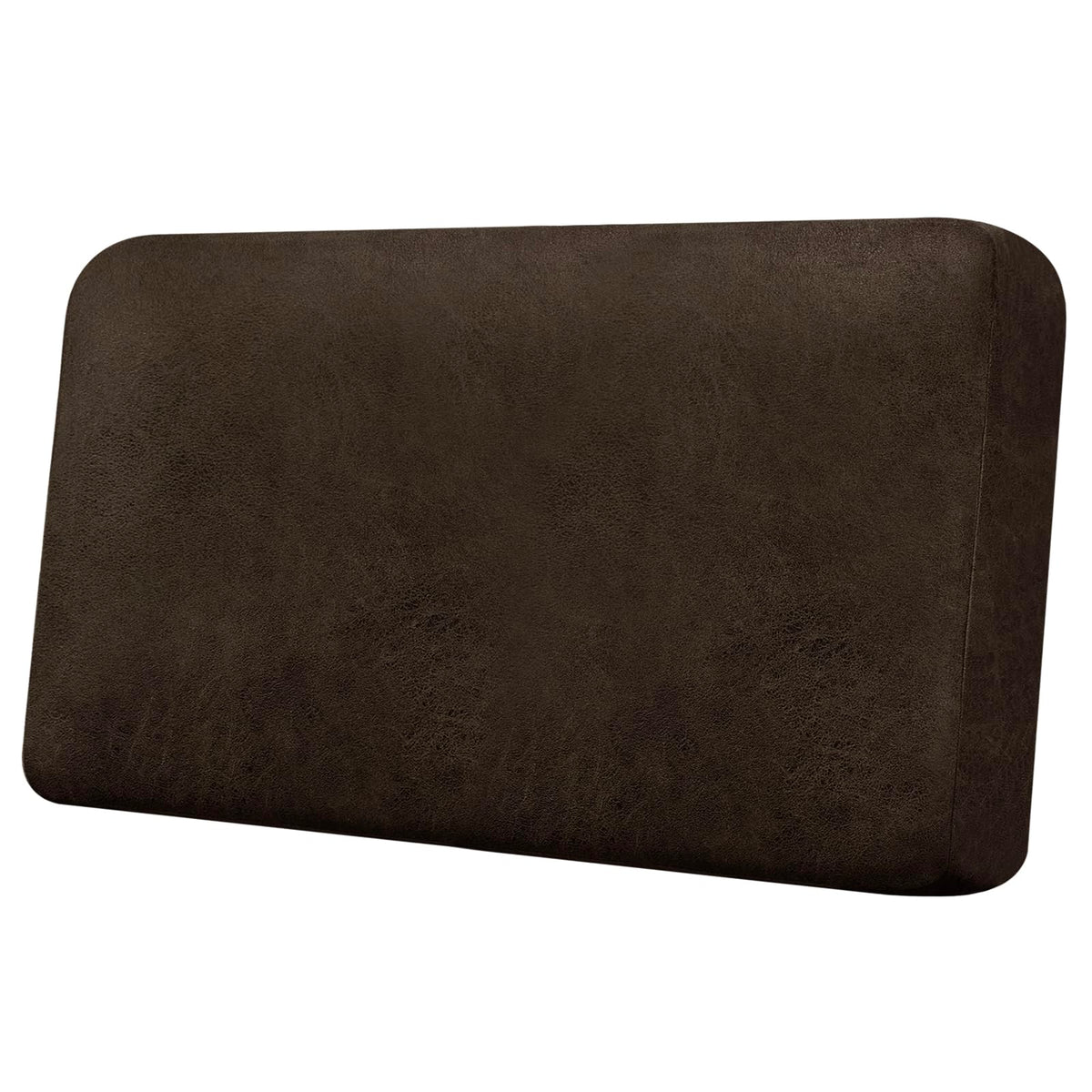 Loveseat Cushion Covers Leather-Look 2PC Stretch Love Seat Slipcover Sets for Living Room Individual Couch Seat Protector, Pet-Friendly, Non-Slip, Easy Fit - Coffee