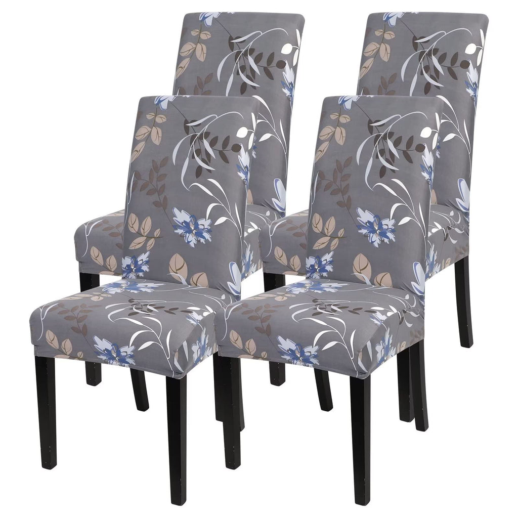 SearchI Dining Room Chair Covers Set of 6, Stretch Jacquard Parsons Chair Slipcovers Super Fit Removable Washable Kitchen Chair Protector Cover for Dining Room, Hotel, Ceremony (Beige Rhombus)
