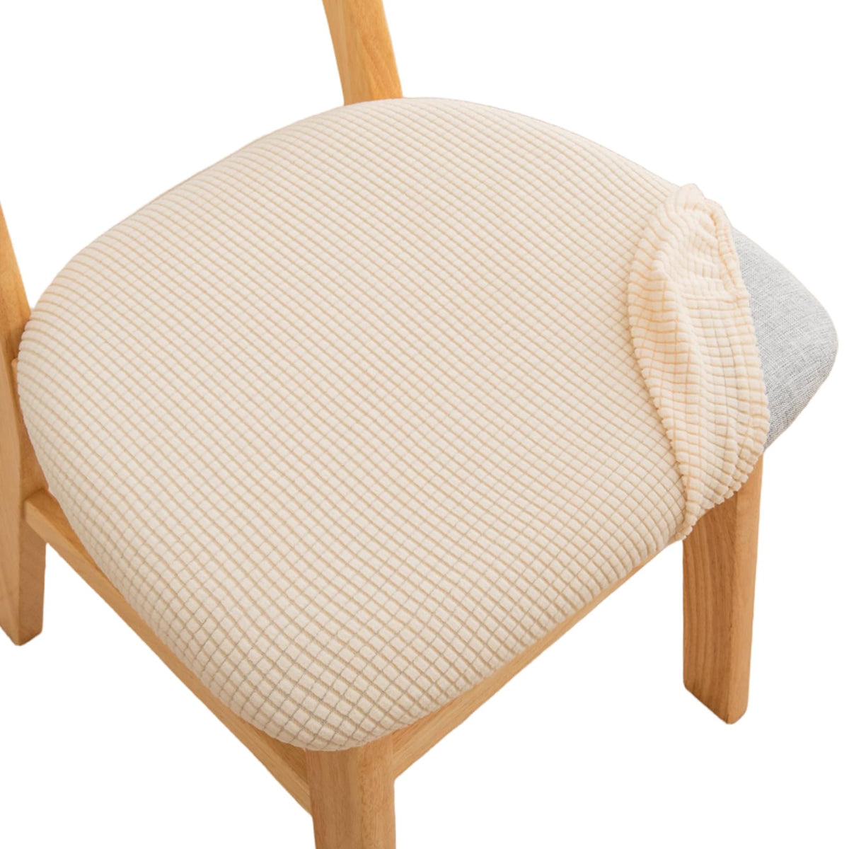 CRFATOP Waterproof Dining Chair Seat Cover Set of 6 Cushion Cover,L,Green