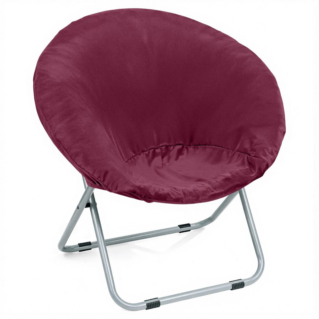 Velvet Stretch Saucer Chair Cover, Round Moon Chair Cover for Adults & Kids
