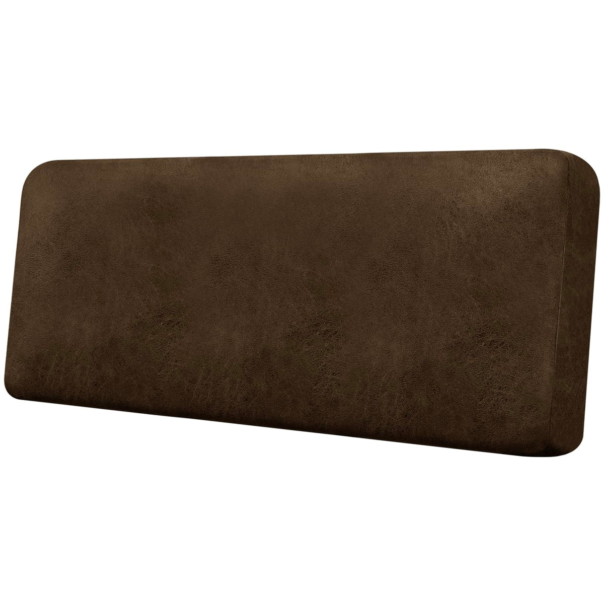 Loveseat Cushion Covers Leather-Look 2PC Stretch Love Seat Slipcover Sets for Living Room Individual Couch Seat Protector, Pet-Friendly, Non-Slip, Easy Fit - Coffee