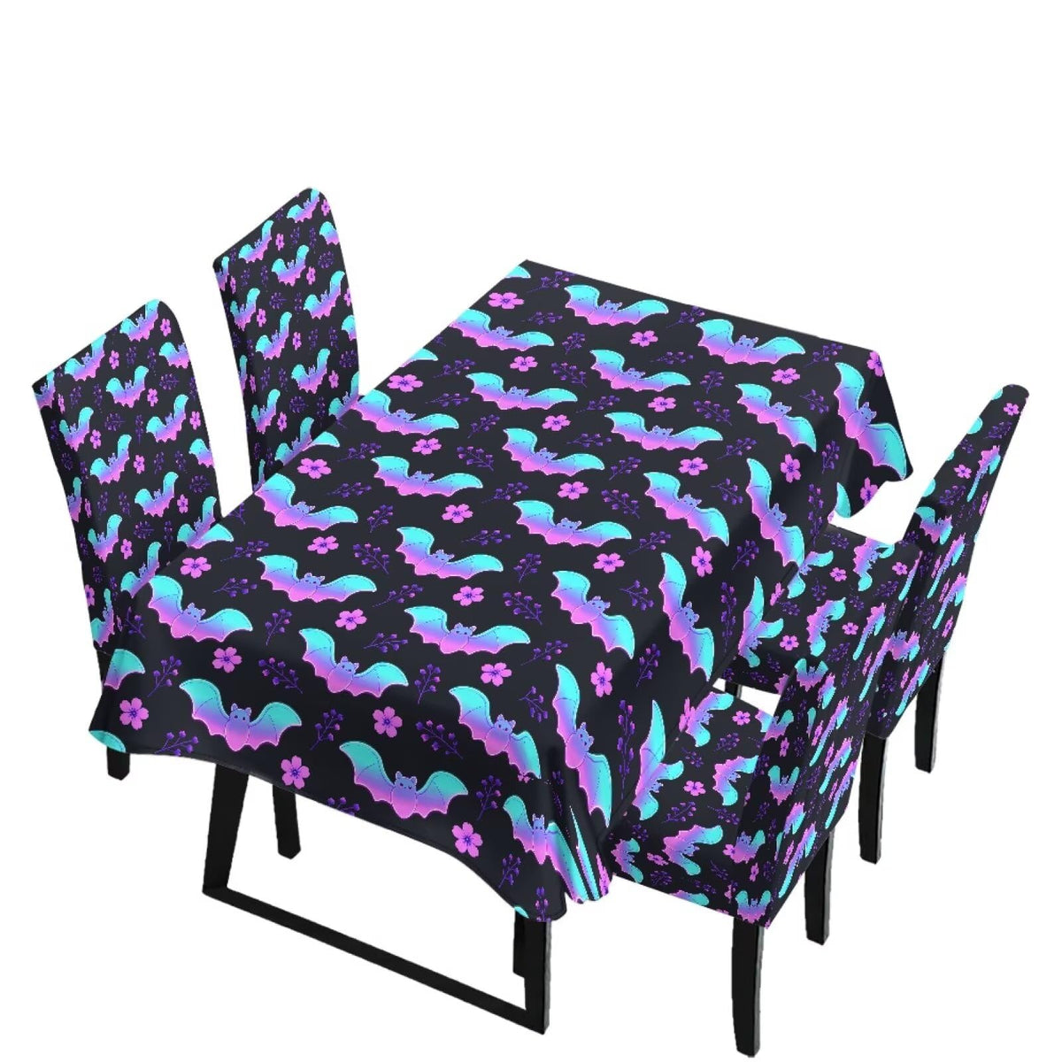 Dining Chair Covers and Dining Table Cloth Christmas Decor