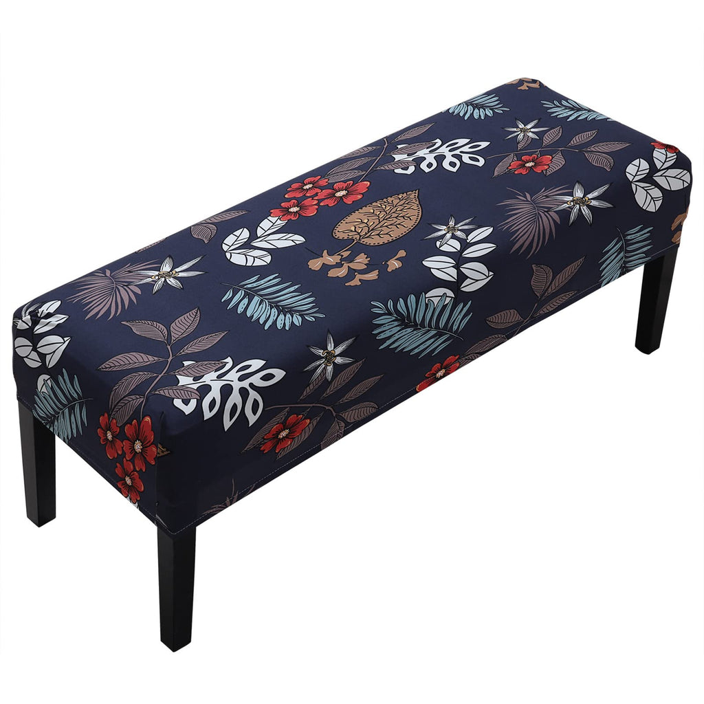 Fuloon Stretch Jacquard Dining Bench Cover - Anti-Dust Removable Bench Slipcover Washable Seat Cushion Protector for Bedroom, Kitchen, Hotel, Banquet (Beige)