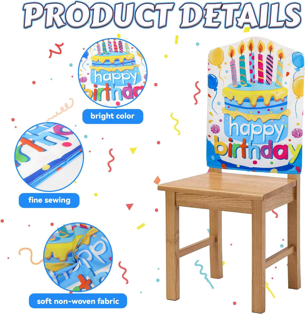 2 Pcs Happy Birthday Chair Cover for Classroom