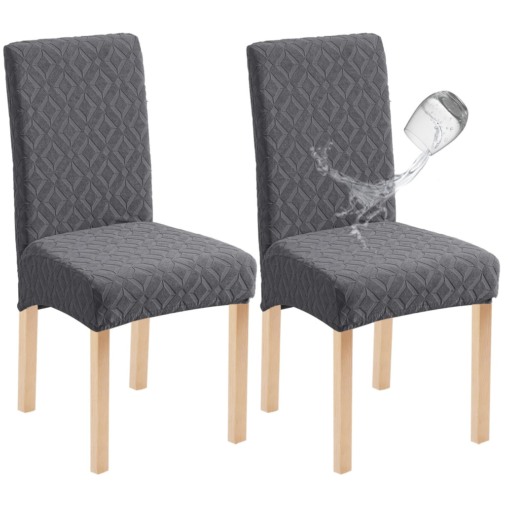 Genina Waterproof Dining Chair Covers Set of 4, Stretch Chair Slipcovers