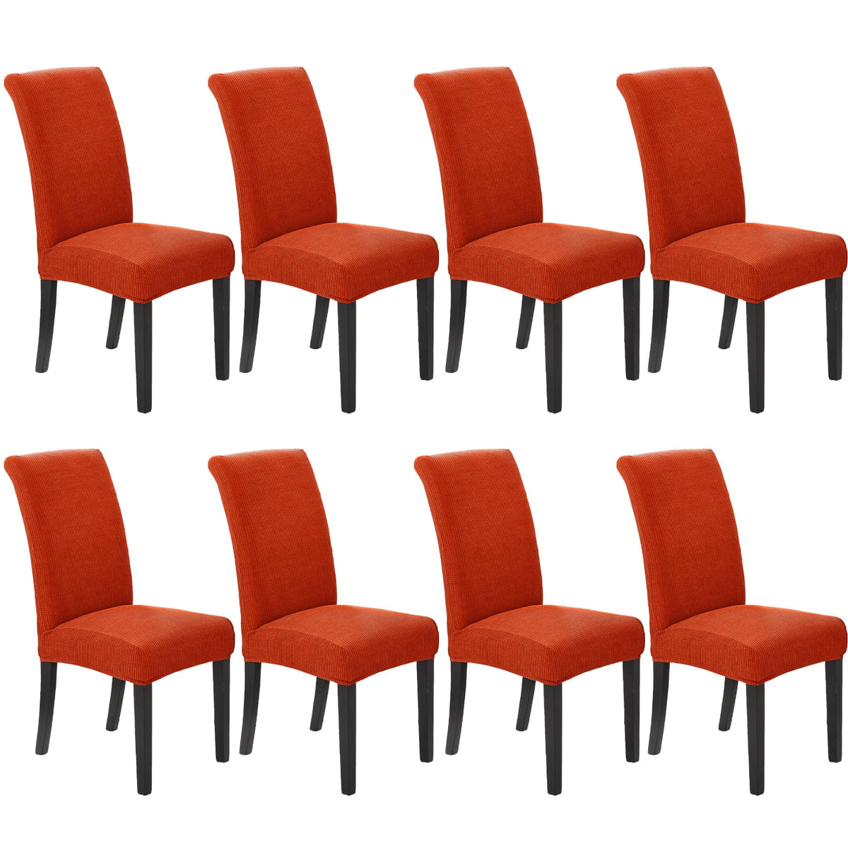 Stretch Chair Covers for Dining Room Set of 4, Removable Washable Dining Room Chair Covers, Dining Chair Slipcovers Seat Protector, Great for Home and Banquet Decor (Pureed Pumpkin, 4 Pack)